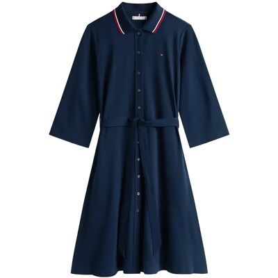 Tommy Hilfiger Rwb Buttoned Ss Polo Drs 3/4 S DARK NIGHT NAVY S Tommy Hilfiger Rwb Buttoned Ss Polo Drs 3/4 S DARK NIGHT NAVY S