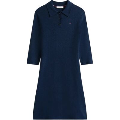 Tommy Hilfiger Soft Wool Half Sl F&F Polo Dress M DARK NIGHT NAVY M Tommy Hilfiger Soft Wool Half Sl F&F Polo Dress M DARK NIGHT NAVY M