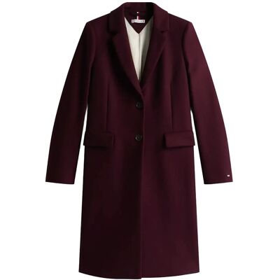 Tommy Hilfiger Classic Sb Wool Reg Coat 46 DEEP BURGUNDY 46 Tommy Hilfiger Classic Sb Wool Reg Coat 46 DEEP BURGUNDY 46