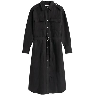 Tommy Hilfiger Fluid Utility Midi Dress R/36 BLACK R/36 Tommy Hilfiger Fluid Utility Midi Dress R/36 BLACK R/36