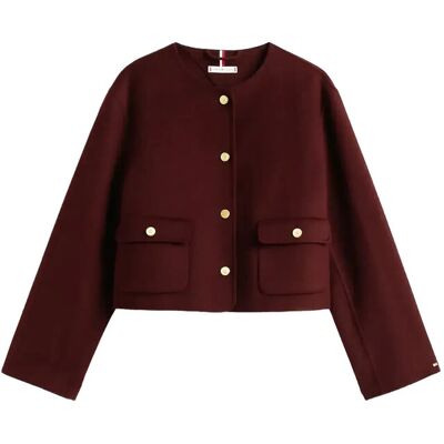 Tommy Hilfiger Df Wool Blend Reg Lady Jacket 42 DEEP BURGUNDY 42 Tommy Hilfiger Df Wool Blend Reg Lady Jacket 42 DEEP BURGUNDY 42