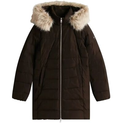 Tommy Hilfiger Mw Down Slim Coat With Fur M DARK COFFEE M Tommy Hilfiger Mw Down Slim Coat With Fur M DARK COFFEE M
