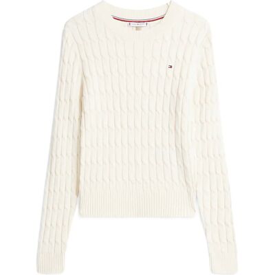 Tommy Hilfiger Co Cable Mid Gg C-Nk Ls Swt M CALICO M Tommy Hilfiger Co Cable Mid Gg C-Nk Ls Swt M CALICO M