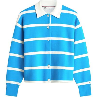 Tommy Hilfiger Mdrn Rugby Df Ovs Bd Ls Swt M MESMERIZING BLUE CALICO STP M Tommy Hilfiger Mdrn Rugby Df Ovs Bd Ls Swt M MESMERIZING BLUE CALICO STP M