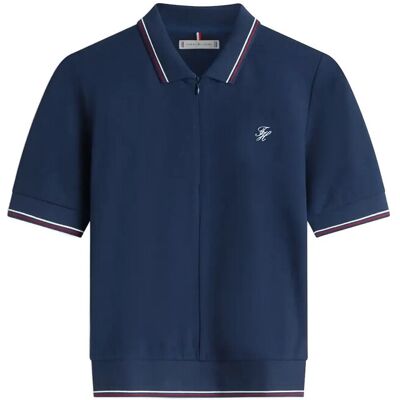 Tommy Hilfiger Th Script Lyocell Zip Ss Polo M DARK NIGHT NAVY M Tommy Hilfiger Th Script Lyocell Zip Ss Polo M DARK NIGHT NAVY M