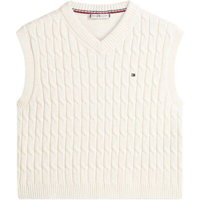 Tommy Hilfiger Co Cable Mid Gg V-Nk Vest M CALICO M Tommy Hilfiger Co Cable Mid Gg V-Nk Vest M CALICO M
