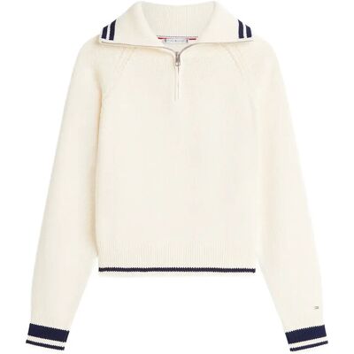 Tommy Hilfiger Varsity Rlxd 1/2 Zip Ls Sweater M CALICO M Tommy Hilfiger Varsity Rlxd 1/2 Zip Ls Sweater M CALICO M