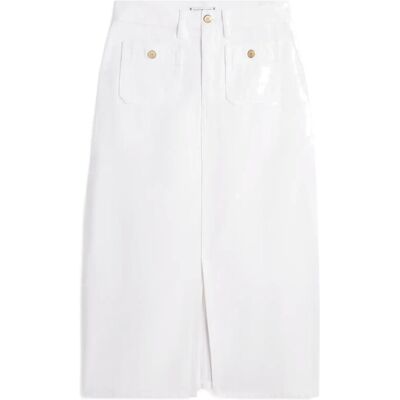 Tommy Hilfiger Dnm White Midi Straight Skirt Hw 44 TH OPTIC WHITE 44 Tommy Hilfiger Dnm White Midi Straight Skirt Hw 44 TH OPTIC WHITE 44