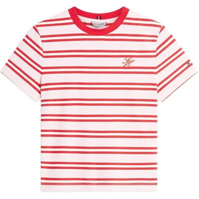 Tommy Hilfiger Th Script Reg C-Nk Ss Tee XXS PREPPY STRIPE BONITA PINK FIREWORKS XXS Tommy Hilfiger Th Script Reg C-Nk Ss Tee XXS PREPPY STRIPE BONITA PINK FIREWORKS XXS
