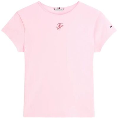 Tommy Hilfiger Th Script Slim Ss Tee XXS CLASSIC PINK XXS Tommy Hilfiger Th Script Slim Ss Tee XXS CLASSIC PINK XXS