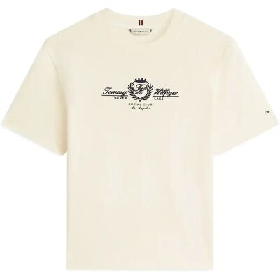 Tommy Hilfiger Varsity Crest Mdrn C-Nk Ss Tee XXS COUNTRY IVORY XXS Tommy Hilfiger Varsity Crest Mdrn C-Nk Ss Tee XXS COUNTRY IVORY XXS