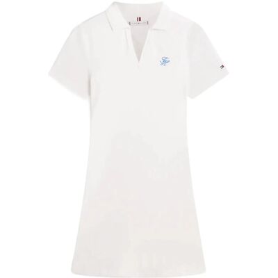 Tommy Hilfiger Th Script Open-Nk Polo Drs XS ECRU XS Tommy Hilfiger Th Script Open-Nk Polo Drs XS ECRU XS