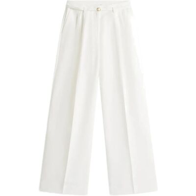 Tommy Hilfiger Linen Blend Wide Leg Pant 42 TH OPTIC WHITE 42 Tommy Hilfiger Linen Blend Wide Leg Pant 42 TH OPTIC WHITE 42
