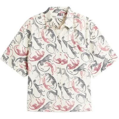 Tommy Hilfiger Ess Linen Ss Shirt XS LEOPARD BAROQUE RWB XS Tommy Hilfiger Ess Linen Ss Shirt XS LEOPARD BAROQUE RWB XS