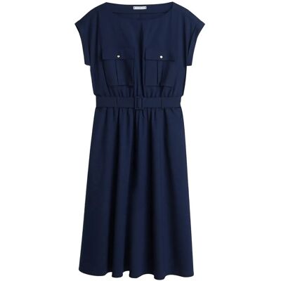 Tommy Hilfiger Wool Blend Belted Dress 36 DARK NIGHT NAVY 36 Tommy Hilfiger Wool Blend Belted Dress 36 DARK NIGHT NAVY 36