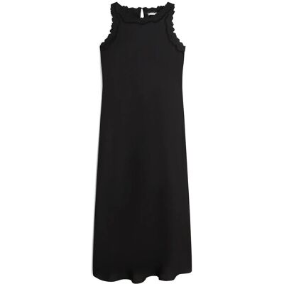 Tommy Hilfiger Embroidery Sateen Dress 46 BLACK 46 Tommy Hilfiger Embroidery Sateen Dress 46 BLACK 46