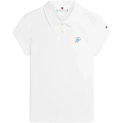 Tommy Hilfiger Th Script Slim Ss Polo XXS ECRU XXS Tommy Hilfiger Th Script Slim Ss Polo XXS ECRU XXS