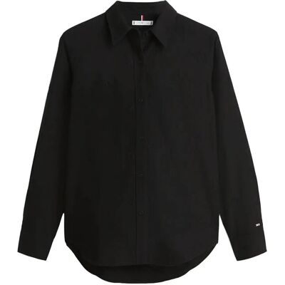 Tommy Hilfiger Oxford Aop Relaxed Shirt 46 BLACK 46 Tommy Hilfiger Oxford Aop Relaxed Shirt 46 BLACK 46