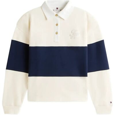Tommy Hilfiger Gold Btn Rugby Terry Swtsrt S CALICO S Tommy Hilfiger Gold Btn Rugby Terry Swtsrt S CALICO S