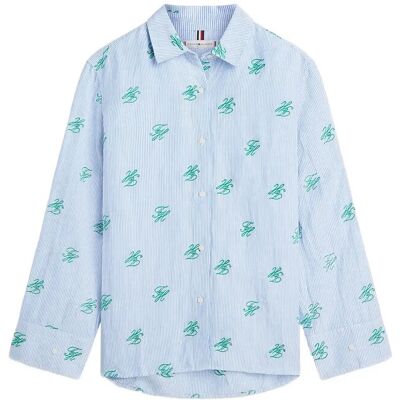 Tommy Hilfiger Swimshop Linen Easy Fit Aop M SCRIPT ITHACA BLUE SPELL M Tommy Hilfiger Swimshop Linen Easy Fit Aop M SCRIPT ITHACA BLUE SPELL M