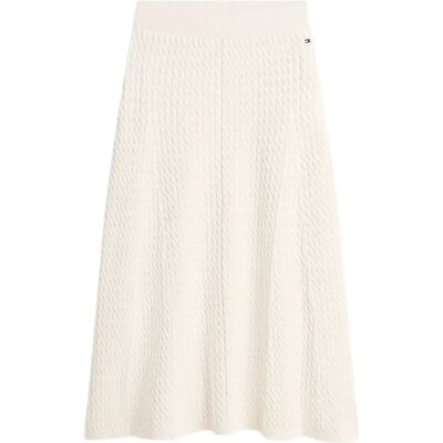 Tommy Hilfiger Co Cable Fine Gg F&F Skirt M HEATHER IVORY PETAL M Tommy Hilfiger Co Cable Fine Gg F&F Skirt M HEATHER IVORY PETAL M
