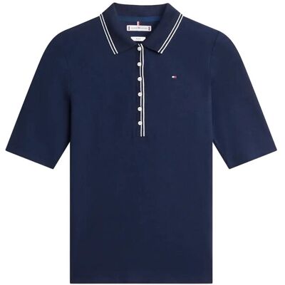 Tommy Hilfiger Lyocell Tipping Slim 1/2Slv Polo M DARK NIGHT NAVY M Tommy Hilfiger Lyocell Tipping Slim 1/2Slv Polo M DARK NIGHT NAVY M