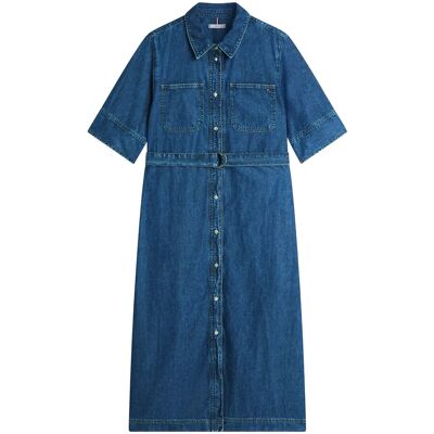 Tommy Hilfiger Dnm Lor Fit & Flare Ss Dress 36 LOR 36 Tommy Hilfiger Dnm Lor Fit & Flare Ss Dress 36 LOR 36