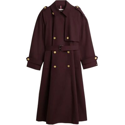 Tommy Hilfiger Oversized Cotton Trench Coat M DEEP SEDONA M Tommy Hilfiger Oversized Cotton Trench Coat M DEEP SEDONA M
