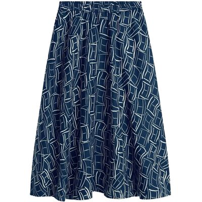 Tommy Hilfiger Ess Linen Flare Midi Skirt M FLAG FEATHERS DARK NIGHT NAVY M Tommy Hilfiger Ess Linen Flare Midi Skirt M FLAG FEATHERS DARK NIGHT NAVY M