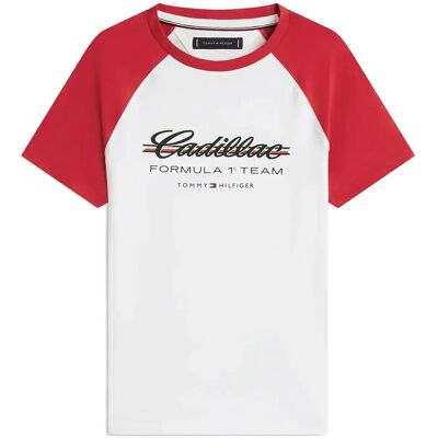 Tommy Hilfiger Th X Cf1 Script Raglan Tee M WHITE RED M Tommy Hilfiger Th X Cf1 Script Raglan Tee M WHITE RED M