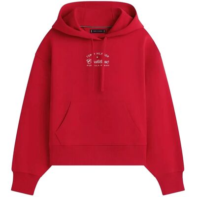 Tommy Hilfiger Th X Cf1 Boxy Varsity Hoodie XXL RED XXL Tommy Hilfiger Th X Cf1 Boxy Varsity Hoodie XXL RED XXL