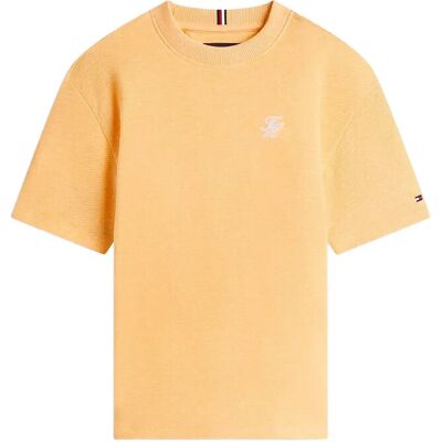 Tommy Hilfiger Th Script Jersey Twill T-Shirt 116 ORANGE HYPE 116 Tommy Hilfiger Th Script Jersey Twill T-Shirt 116 ORANGE HYPE 116