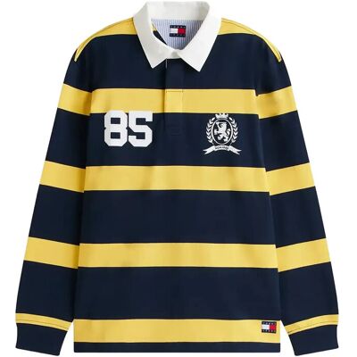 Tommy Jeans Tjm Rlx Stripe Rugby XXXL YIELDING YELLOW STRIPE XXXL Tommy Jeans Tjm Rlx Stripe Rugby XXXL YIELDING YELLOW STRIPE XXXL