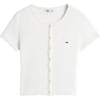 Tommy Jeans Tjw Ss Rib Top Im XL ECRU XL Tommy Jeans Tjw Ss Rib Top Im XL ECRU XL