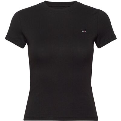Tommy Jeans Tjw Slim C-Neck Tee XL BLACK XL Tommy Jeans Tjw Slim C-Neck Tee XL BLACK XL