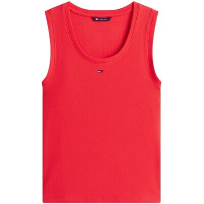 Tommy Jeans Tjw Essential Rib Tank Ext XS RED ALERT XS Tommy Jeans Tjw Essential Rib Tank Ext XS RED ALERT XS
