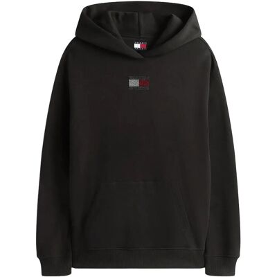 Tommy Jeans Tjw Rlx Party Flag Hoodie Ext L BLACK L Tommy Jeans Tjw Rlx Party Flag Hoodie Ext L BLACK L
