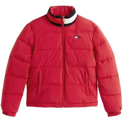 Tommy Jeans Tjw Ess Puffer Flag Jacket Ext XS RUBY RHUBARB XS Tommy Jeans Tjw Ess Puffer Flag Jacket Ext XS RUBY RHUBARB XS