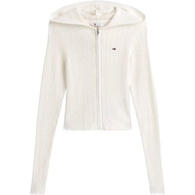 Tommy Jeans Tjw Essential Zipper Hood Cardi XL ANCIENT WHITE XL Tommy Jeans Tjw Essential Zipper Hood Cardi XL ANCIENT WHITE XL