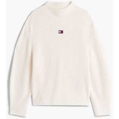 Tommy Jeans Tjw Mockneck Badge Sweater XL ANCIENT WHITE XL Tommy Jeans Tjw Mockneck Badge Sweater XL ANCIENT WHITE XL