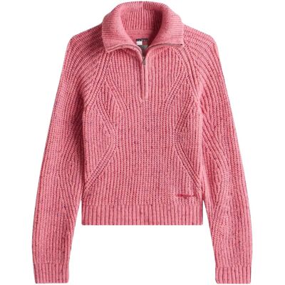 Tommy Jeans Tjw Nep 1/4 Zip Sweater XL MYSTIC PINK XL Tommy Jeans Tjw Nep 1/4 Zip Sweater XL MYSTIC PINK XL