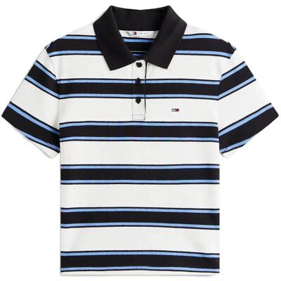 Tommy Jeans Tjw Slim Sh Essential Ss Polo XS ECRU MULTI STRIPE XS Tommy Jeans Tjw Slim Sh Essential Ss Polo XS ECRU MULTI STRIPE XS