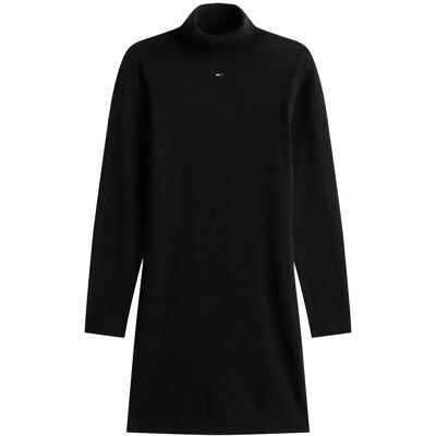 Tommy Jeans Tjw Ess Turtleneck Sweater Dress S BLACK S Tommy Jeans Tjw Ess Turtleneck Sweater Dress S BLACK S