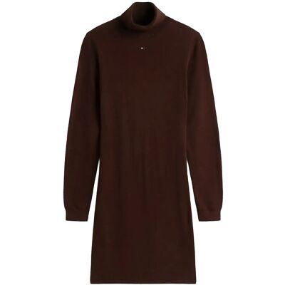 Tommy Jeans Tjw Ess Turtleneck Sweater Dress S RICH BROWN S Tommy Jeans Tjw Ess Turtleneck Sweater Dress S RICH BROWN S