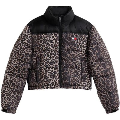 Tommy Jeans Tjw Cropped Leopard Puffer XL LEOPARD AOP XL Tommy Jeans Tjw Cropped Leopard Puffer XL LEOPARD AOP XL