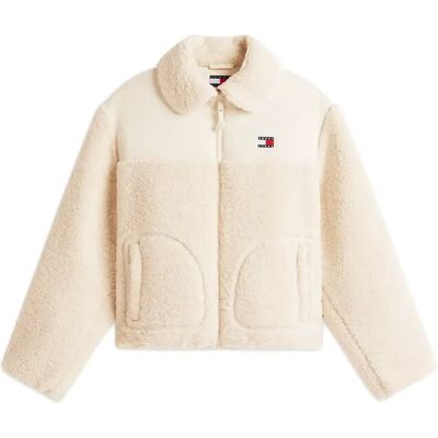 Tommy Jeans Tjw Teddy Fabric Mix Jacket XL ANCIENT WHITE XL Tommy Jeans Tjw Teddy Fabric Mix Jacket XL ANCIENT WHITE XL