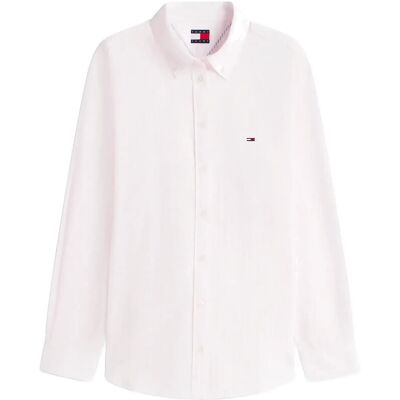 Tommy Jeans Tjw Reg Poplin Shirt Ext XS PEARLY PINK STRIPE XS Tommy Jeans Tjw Reg Poplin Shirt Ext XS PEARLY PINK STRIPE XS