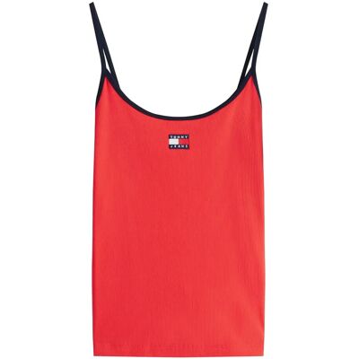 Tommy Jeans Tjw Slim Badge Strappy Top XL RED ALERT XL Tommy Jeans Tjw Slim Badge Strappy Top XL RED ALERT XL