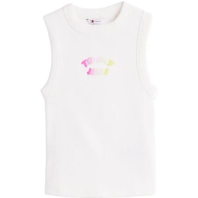 Tommy Jeans Tjw Slim Sh Tj Bubble Tank L ECRU L Tommy Jeans Tjw Slim Sh Tj Bubble Tank L ECRU L