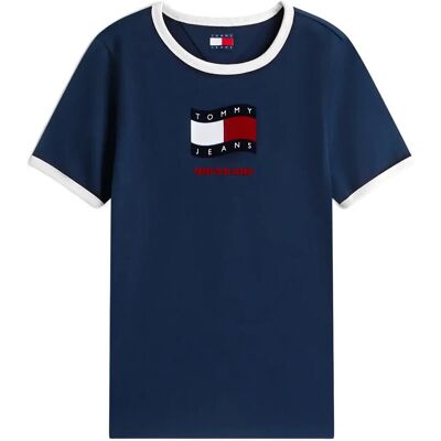 Tommy Jeans Tjw Reg Novelty Ringer Ext XL DARK NIGHT NAVY XL Tommy Jeans Tjw Reg Novelty Ringer Ext XL DARK NIGHT NAVY XL